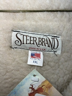New Men’s Brown Steer Brand XXL Wool Vest WW-24