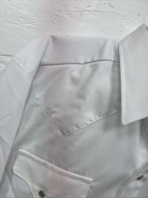 New Men’s Panhandle Slim White Long Sleeve Pearl Snap 16.5 Large CC-59