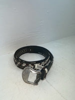 New Cow Print Genuine Leather Nocona Black Stud 46” Belt #N2440501 NN-136