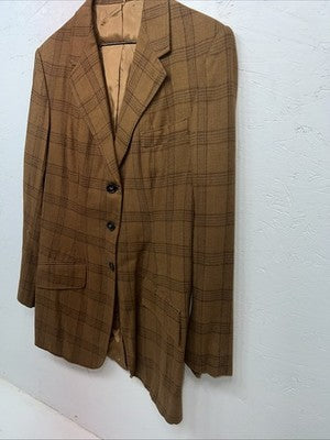 New Women’s Equestrian Yellow Plaid Riding Coat 16 #2433 WW-50