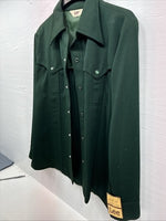 New Men’s Lee Green Long Sleeve Pearl Snap Jacket Medium O-52