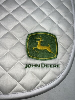 New Professionals Choice White John Deere All Purpose English Saddle Pad PP-10
