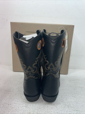 New Youth Black Smoky Mountain Cowboy Boots. 3242 Y 4. 2-171