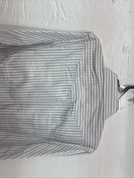 New Kids White Horse Gray Stripe Long Sleeve Pearl Snap Large DD-29