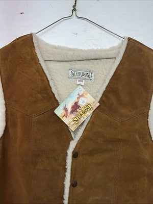New Men’s Brown Steer Brand XXL Wool Vest WW-24