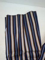New Vintage Blue And Brown Striped Fenton Polyester Pants #656 SS-76