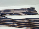 New Vintage Blue And Brown Striped Fenton Polyester Pants #656 SS-76