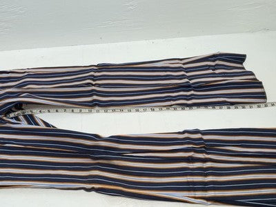 New Vintage Blue And Brown Striped Fenton Polyester Pants #656 SS-76