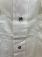New Men’s Panhandle Slim Off White Long Sleeve Pearl Snap 16 Large Q-80