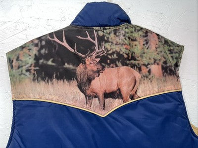 New Men’s Miller Navy Deer Puffer Vest Medium Q-602
