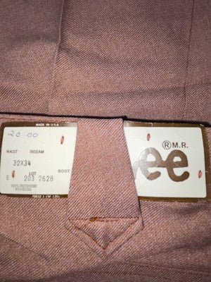 New Vintage Orange Lee Polyester Pants #2032628 OO-72