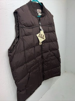 New Men’s Brown ELY Outerwear Puffer Waterproof Vest XXL L-606