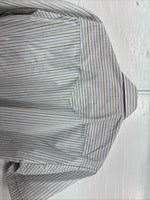 New Men’s H Bar C White Stripe Short Sleeve Pearl Snap 16 Large V-26