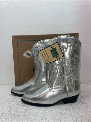 New Kids Silver With Fringe Smoky Mountain Cowboy Boots. 1060 C 2. 23-126