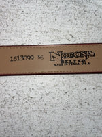 New Red Genuine Leather Nocona Stitched 36” Belt #1613099 Z-25
