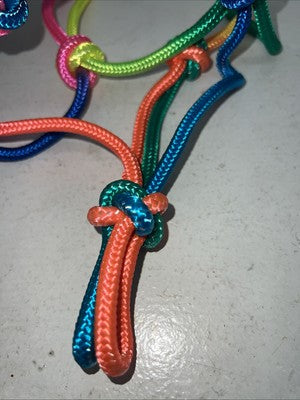 New Tough 1 Rainbow Pony Rope Halter #50-1020 G-509