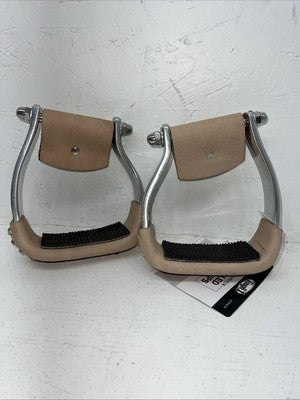 New Tough 1 Silver Aluminum Angled Stirrups 2” #57-9992 FF-11