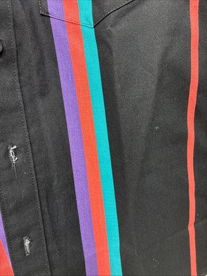 New Kids wrangler Multicolor Black Long Sleeve Button Up Size 10 LL-21