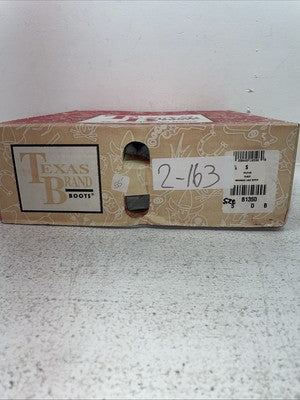 New Youth Black Lace Up Texas Brand Cowboy Boots. B 1350 5 D. 2-163