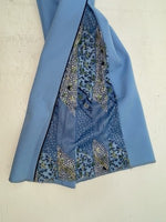 New Vintage Blue Floral Panhandle Slim Polyester Pants #76M2216 ZZ-2