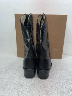 New Kids Black Bronco Cowboy Boots. C 1890 12.5 12 1/2 D. 23-17