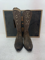 New Kids Brown Ariat Cowboy Boots. 10010913 1.5 1 1/2 M. 23-76