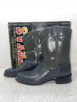 New Youth Gray Texas Brand Cowboy Boots. 3205 4.5 4 1/2 D. 22-109