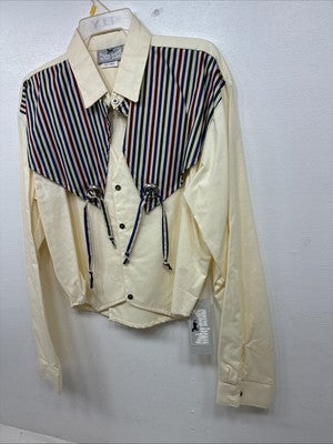 New Women’s Cowboy Threads Multi Design Long Sleeve Button Up Large TT-12