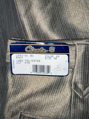 New Vintage Brown Circle A Polyester Pants #CP5791 SS-26
