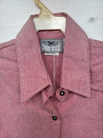 New Women’s Cowboy Threads Pink Sleeveless Button Up Size Small TT-50