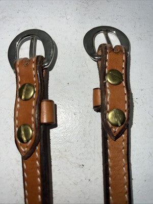 New Congress Leather Brown Leather Bridle Cheek Pieces R-503