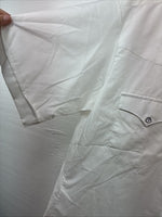 New Men’s H Bar C White Simple Short Sleeve Pearl Snap 16 Large Q-26