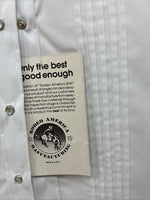 New Women’s Miss Rodeo White Long Sleeve Pearl Snap Size 13/14 TT-31 