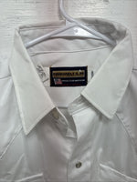 New Men’s Panhandle Slim White Long Sleeve Pearl Snap 16.5 Large X-56