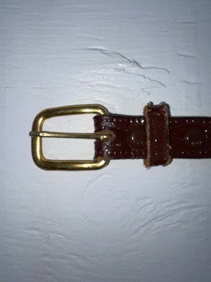 New Brown Genuine Leather Beaded 34” Belt Z-121