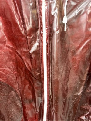 New Women’s Red Vintage Roller Disco Raincoat XL #42000 UU-9