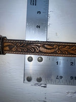 New Brown Genuine Leather Perkies Tooled 22” Belt #170 NN-91