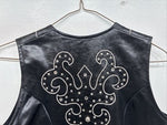 New Women’s 1848 RanchWear Black Rhinestone Sleeveless Vest Zip Up Medium YY-42