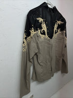 New Womans Black Tan 1849 Authentic Ranchwear 3XL Show Jacket #77872 QQ-14