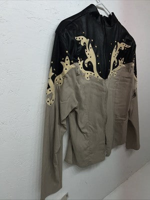 New Womans Black Tan 1849 Authentic Ranchwear 3XL Show Jacket #77872 QQ-14