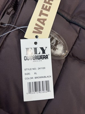 New Men ELY Cattleman XL Brown Puffer Vest #241120 LLL-48