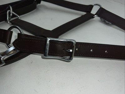 New Tough 1 Genuine Leather Brown Draft Halter #44-9500 W-48