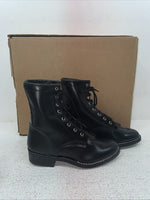 New Kids Black Lace Up Texas Brand Cowboy Boots. C 1350 13 D. 23-66