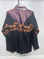 New Men’s Brooks & Dunn Black Western Design Long Sleeve Button Up 17 XL M-71