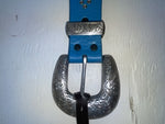 New Blue Genuine Leather Nocona Silver Bling XX Belt #N3431617 NN-135