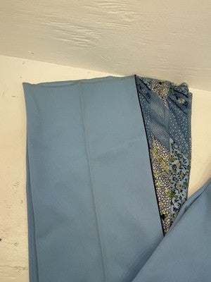 New Vintage Blue Floral Panhandle Slim Polyester Pants #76M2216 ZZ-2