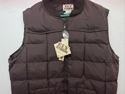 New Men’s Brown ELY Outerwear Puffer Waterproof Vest XXL L-606