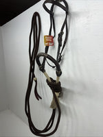New Royal King Brown Bit Less Bridle #45-296-32-0 W-2