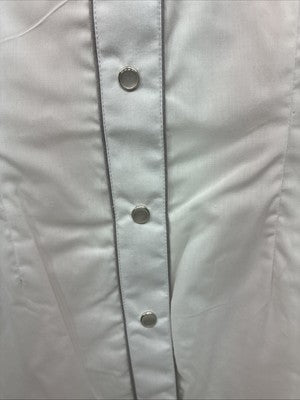 New Women’s White Horse Floral Embroidered Long Sleeve Pearl Snap XL II-33