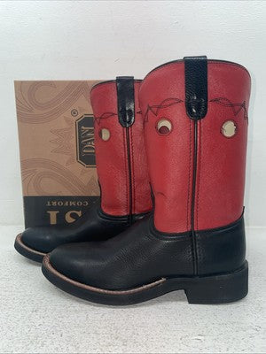 New Youth Red Dan Post Cowboy Boots. C 3126 4.5 4 1/2 D. 23-170